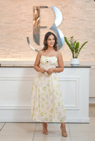 lovely beige floral dress - Bonitafashionrd Dress