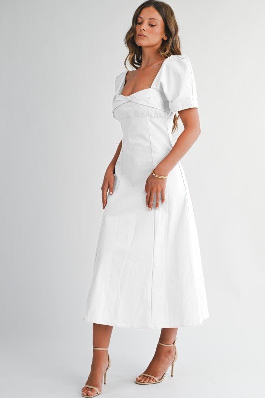 The Golden Holiday Midi Dress - Bonitafashionrd