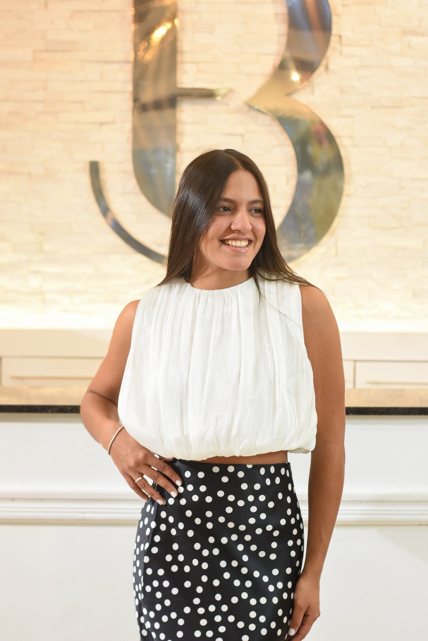 The Golden Holiday Crop Top Balloon - Bonitafashionrd