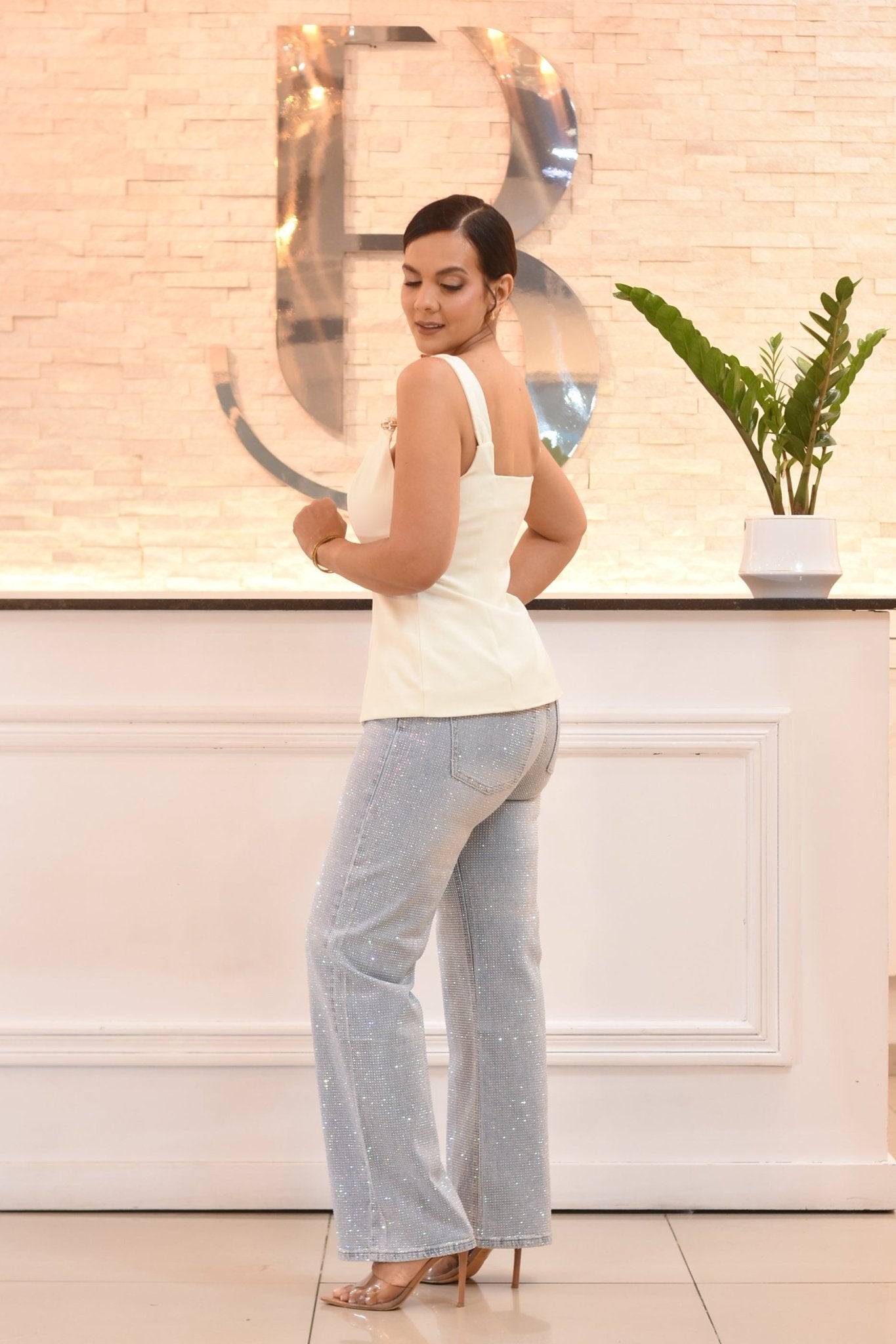 My straight - leg zircon jeans - Bonitafashionrd Jeans