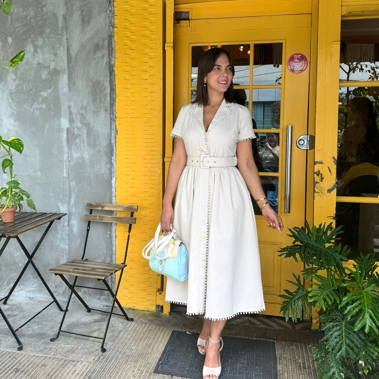 Just The Best Pearls Midi Dress