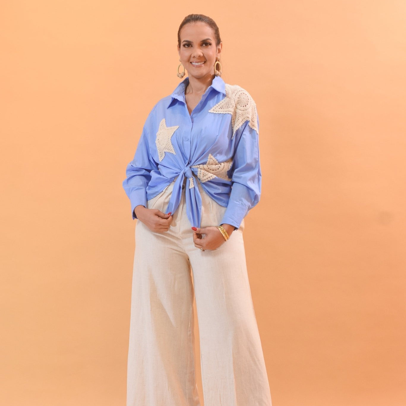 Beauty Star Shirt Blue - Bonitafashionrd