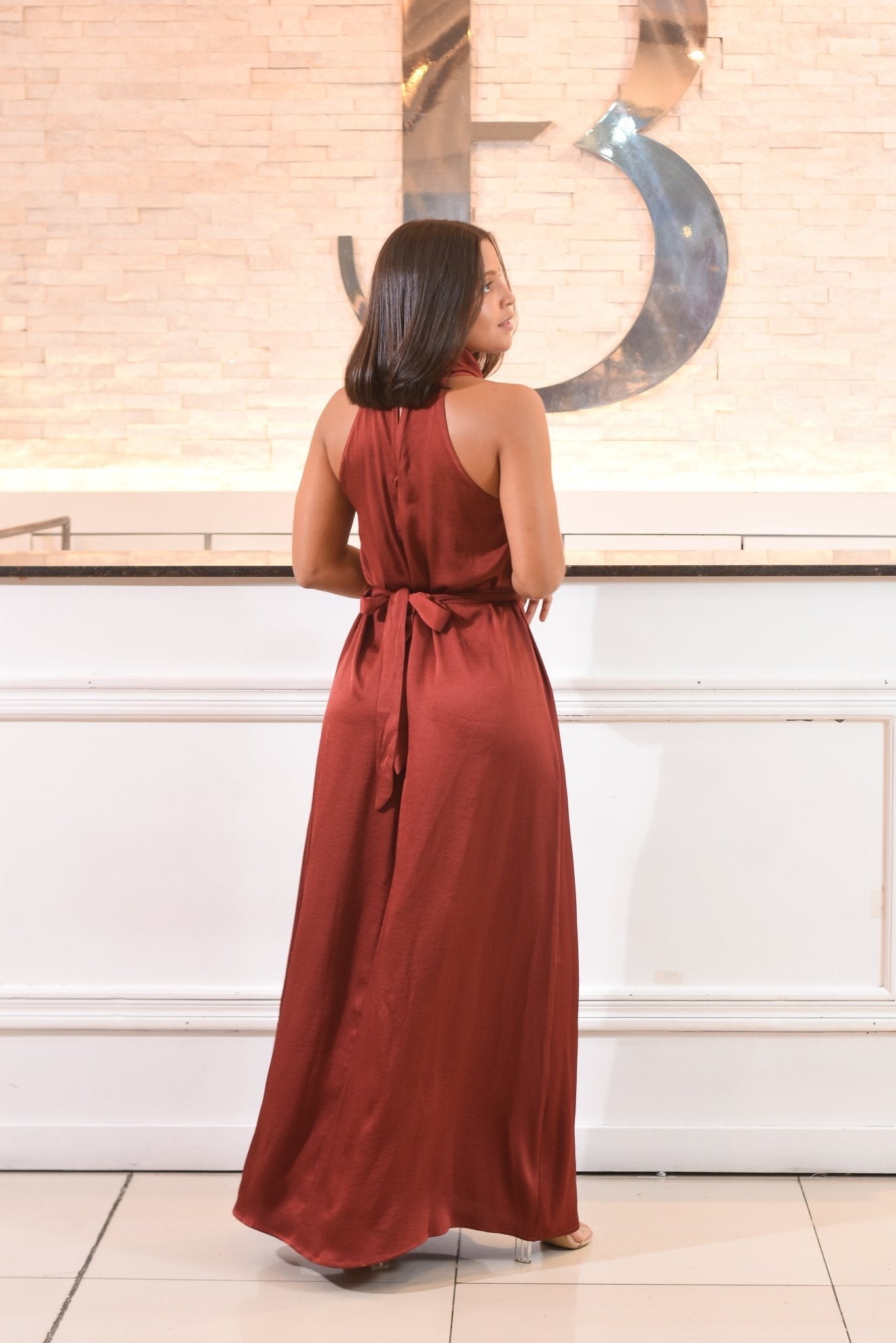 The Amazing Silk maxi Dress Halter - Bonitafashionrd