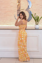 Lovely yellow floral print pants set - Bonitafashionrd Set