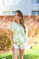 My Beauty Palm Blouse Green - Bonitafashionrd