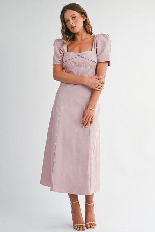 The Golden Holiday Midi Dress - Bonitafashionrd