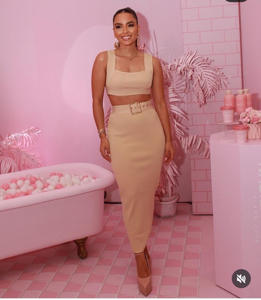 Get Impressed Skirt Set Beige - Bonitafashionrd