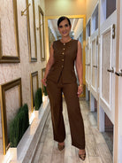 The Perfect Day Pant Set Vest - Bonitafashionrd
