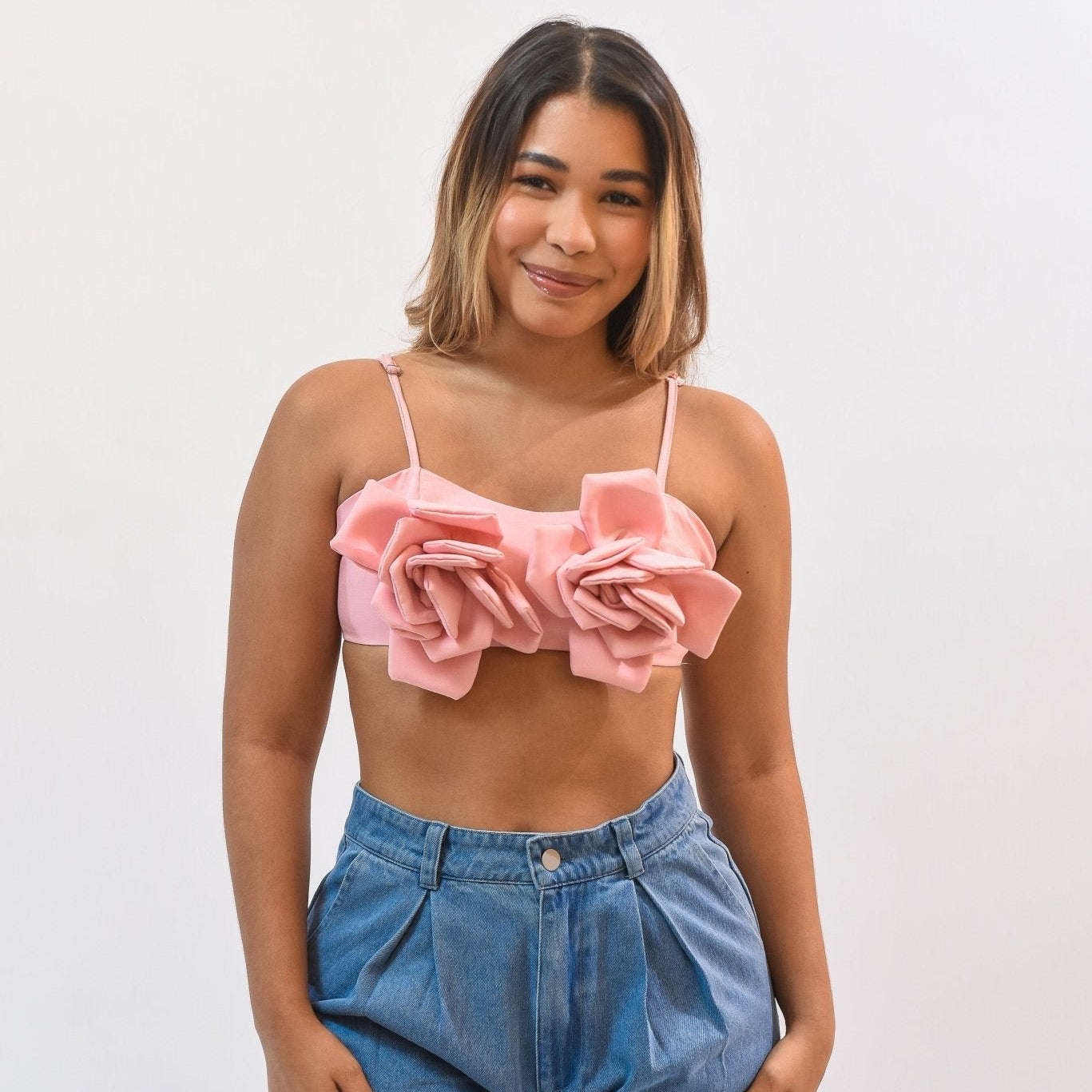 Fashion Flower Crop Top - Bonitafashionrd