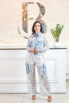 Cute lace denim pant set - Bonitafashionrd Set