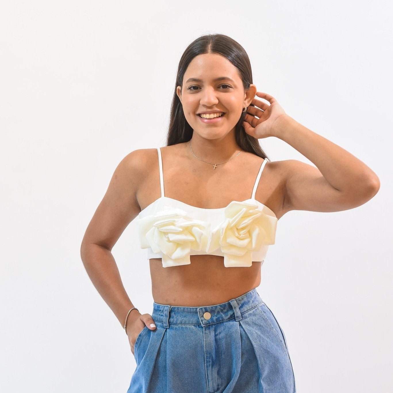 Fashion Flower Crop Top - Bonitafashionrd