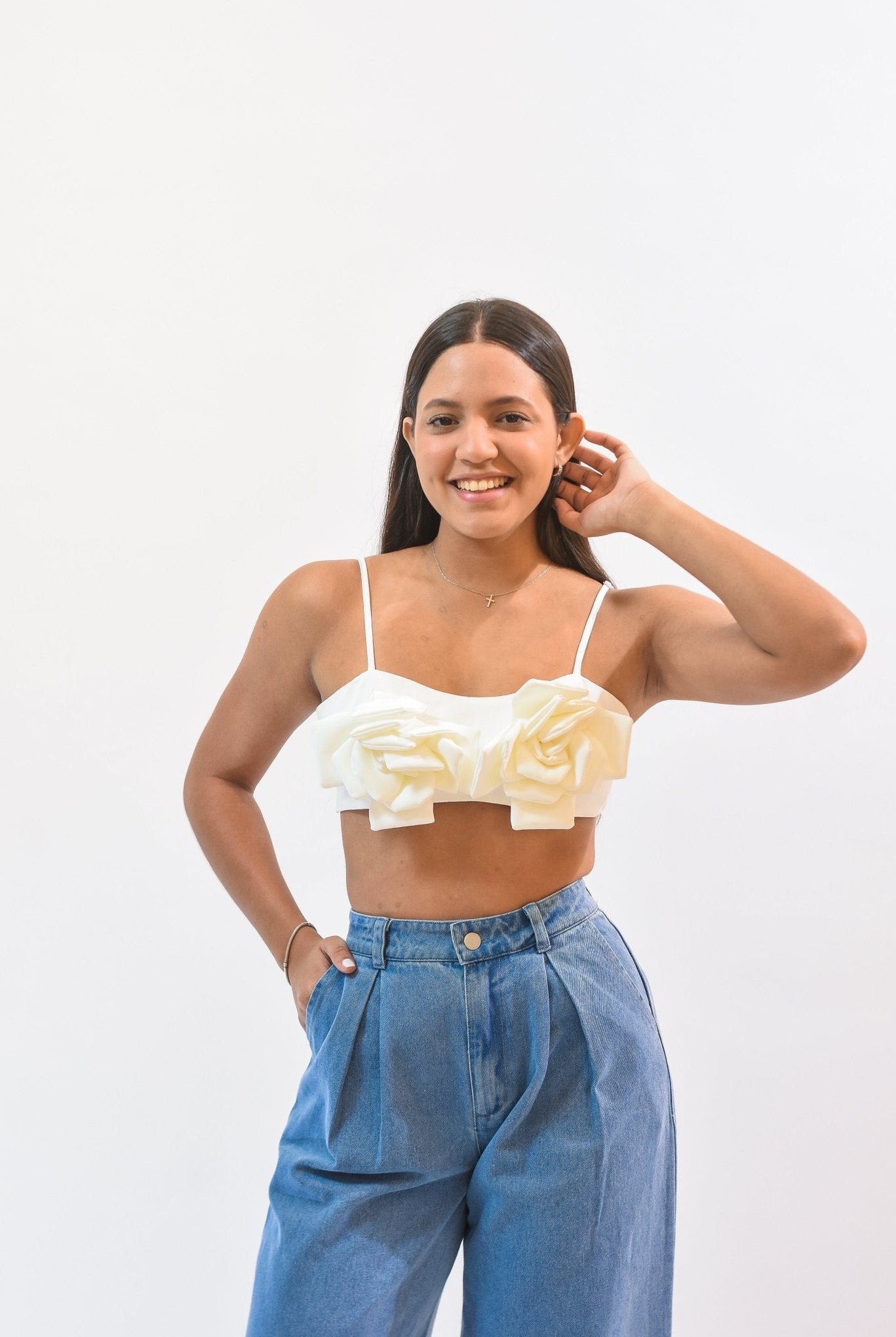 Fashion Flower Crop Top - Bonitafashionrd
