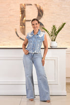 The Fabulos Vest Lace Denim - Bonitafashionrd