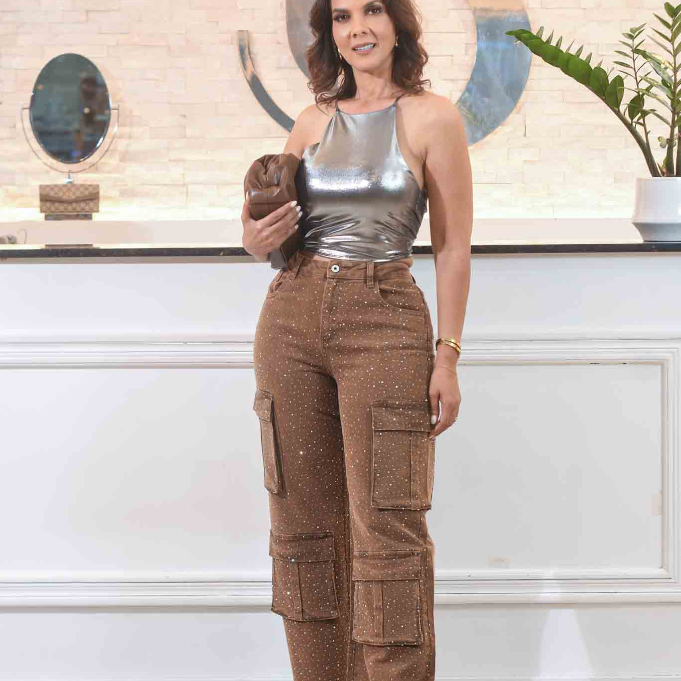 Time To Get Look Brillo Cargo Jeans Pants - Bonitafashionrd