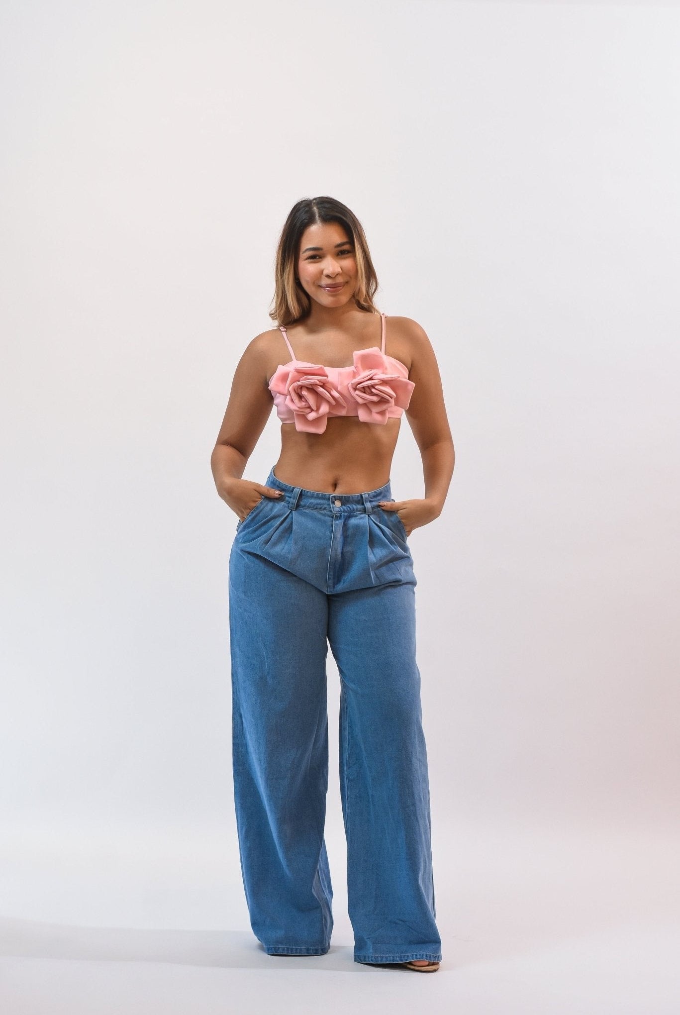 Fashion Flower Crop Top - Bonitafashionrd
