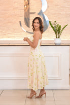 lovely beige floral dress - Bonitafashionrd Dress