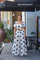 Polk dot navy pant set - Bonitafashionrd Set