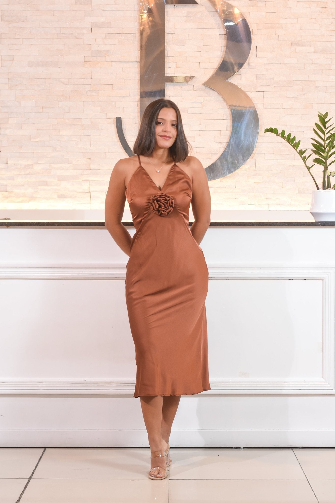Beautiful Satín Dress - Bonitafashionrd