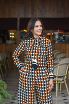 Totally Cute Ball Brown Blouse - Bonitafashionrd