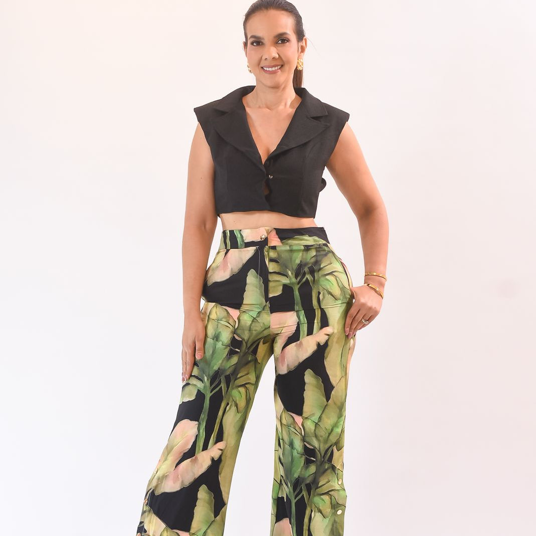 Special Palm Pants Green - Bonitafashionrd