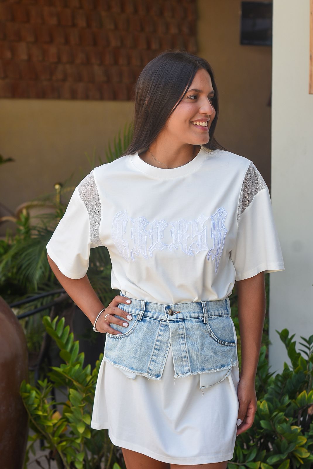 Sweater Dress Over Size Denim - Bonitafashionrd