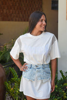 Sweater Dress Over Size Denim - Bonitafashionrd