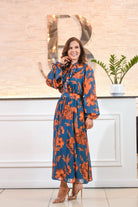 Your Nice Flawers Orange Dress - Bonitafashionrd