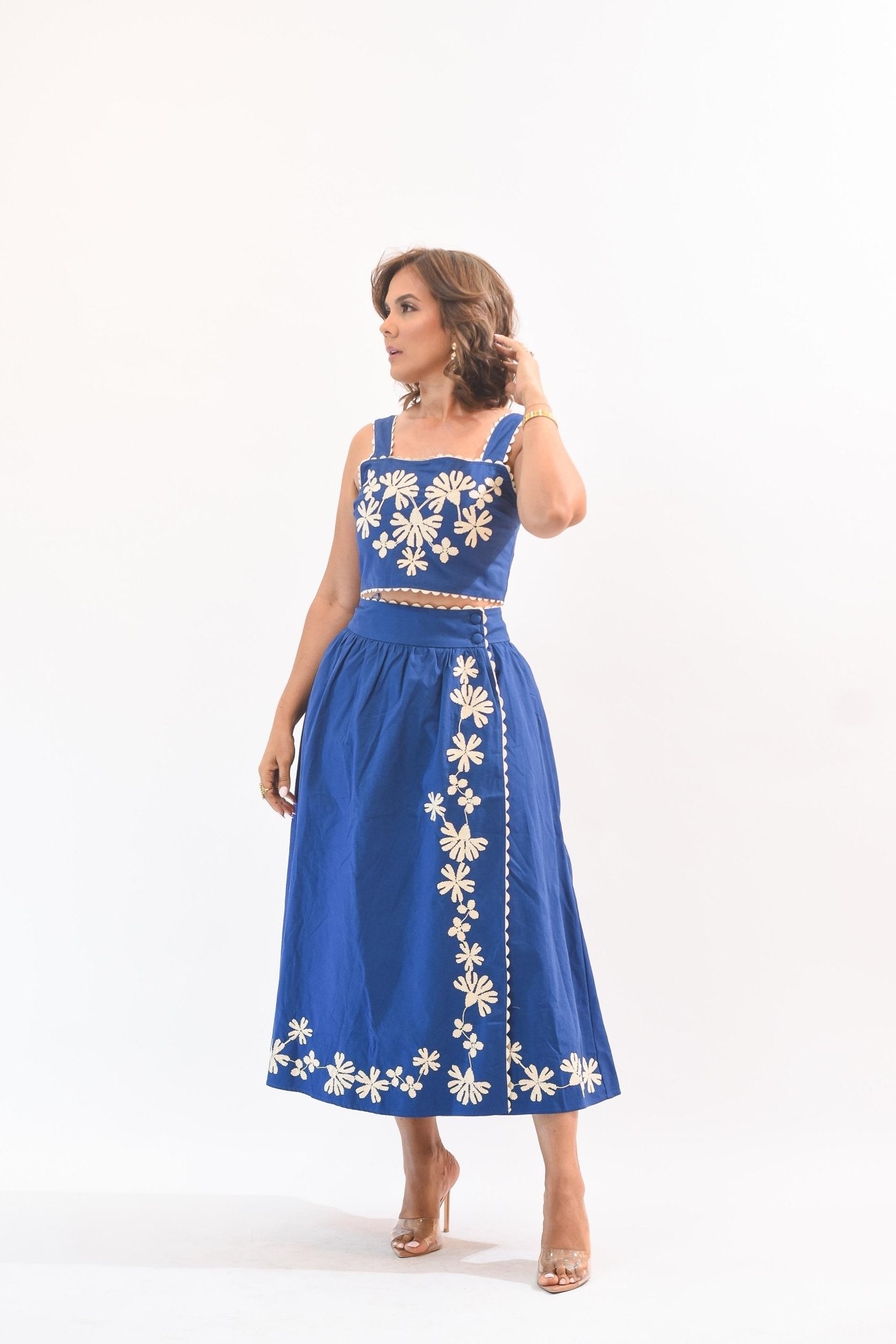 My Wonderful Skirt Set Blue - Bonitafashionrd