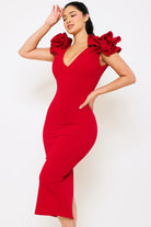 The Perfect Time Midi Dress Rufle - Bonitafashionrd