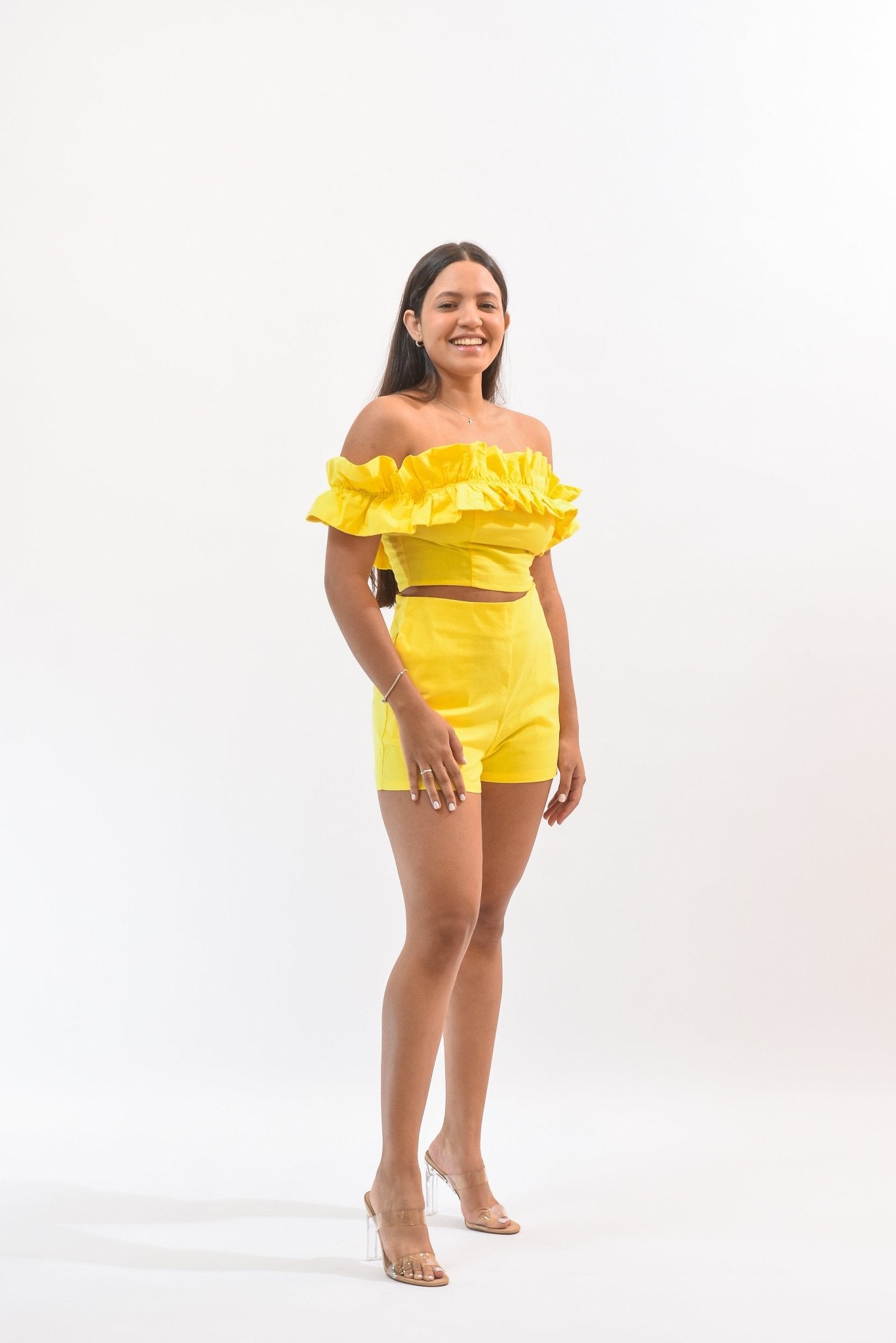 Like Sun Short Set Yellow - Bonitafashionrd