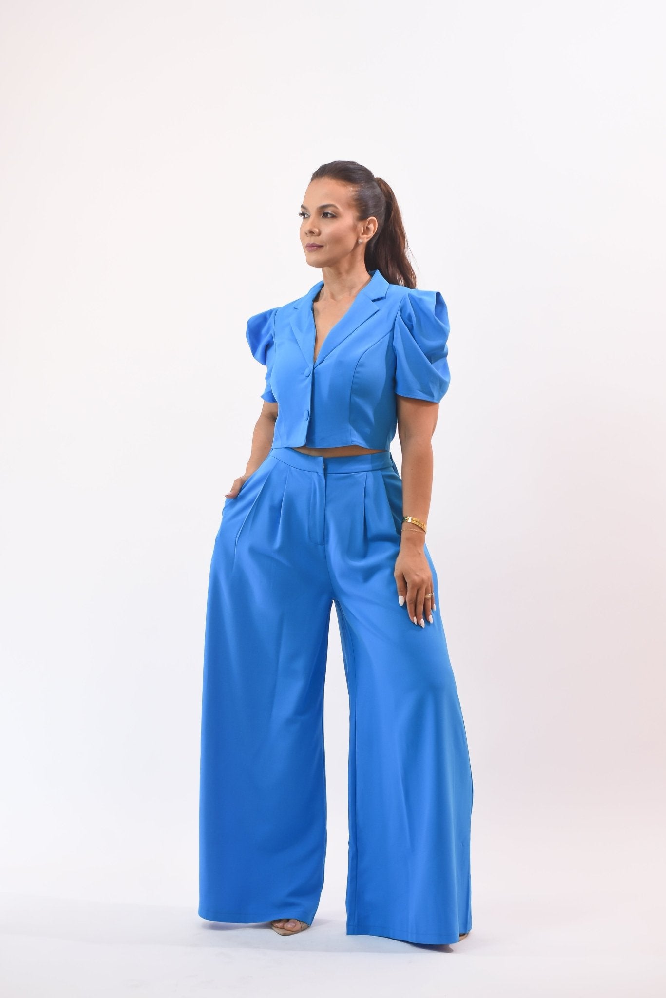 Focus On The Pant Set Blue - Bonitafashionrd