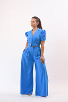 Focus On The Pant Set Blue - Bonitafashionrd