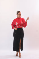 Fa la la Sweater Red - Bonitafashionrd