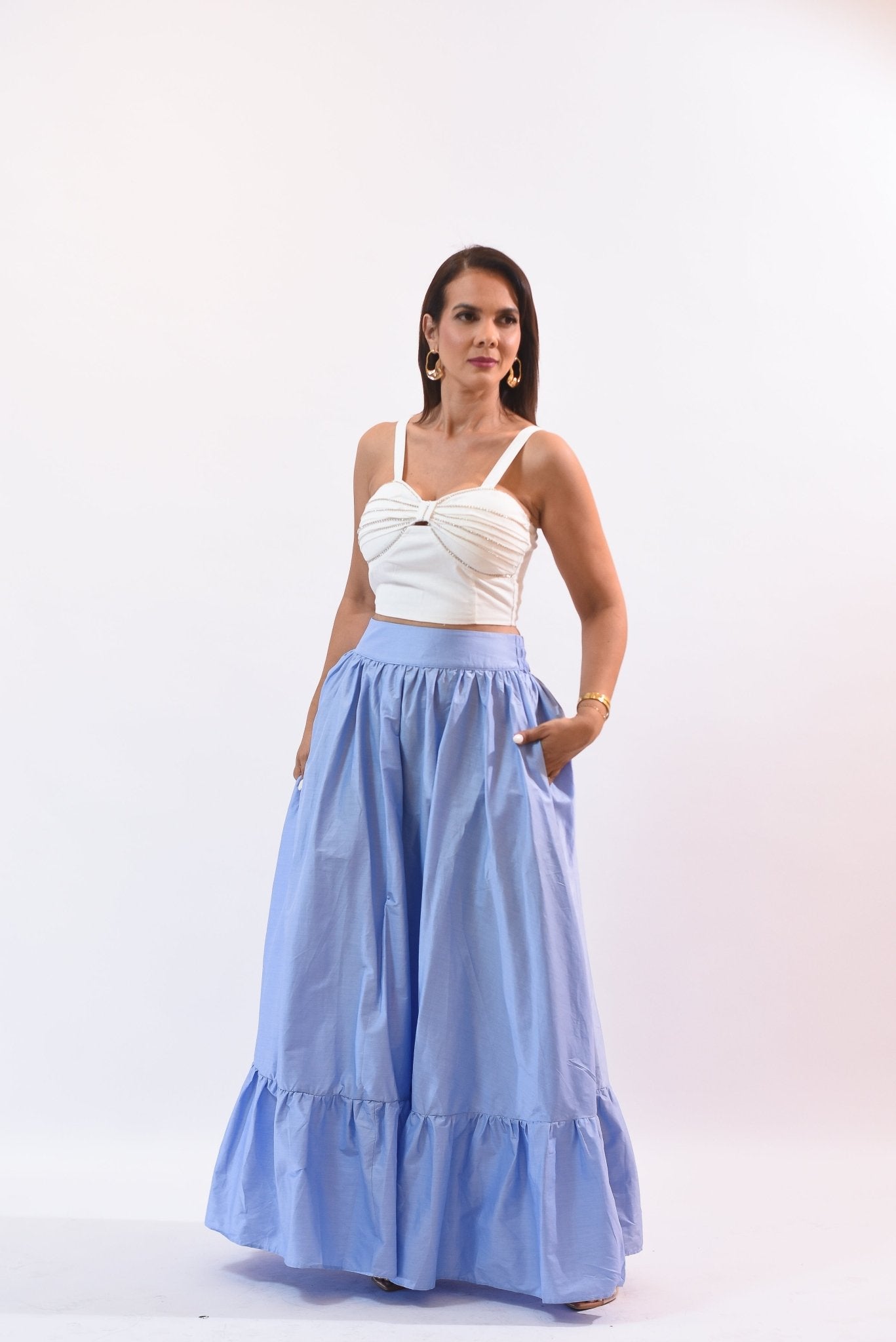 Emotionally Skirt Blue - Bonitafashionrd