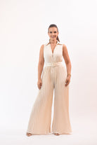 If You Want To Know Jumpsuit Beige - Bonitafashionrd