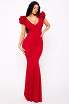 The Perfect Time Maxi Dress Rufle - Bonitafashionrd