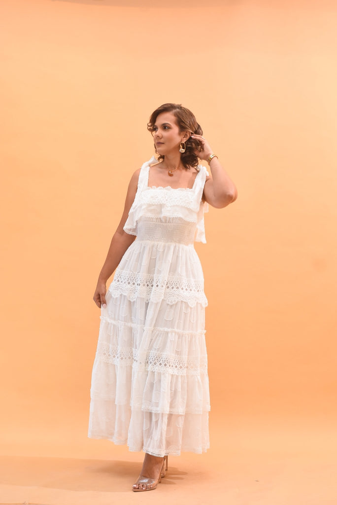 I’m Going Out Maxi Dress White - Bonitafashionrd