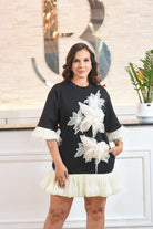 Cute Flower tunic dress - Bonitafashionrd Dress