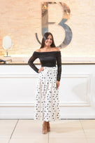 The Golden Holiday Polkdot Skirt Midi - Bonitafashionrd