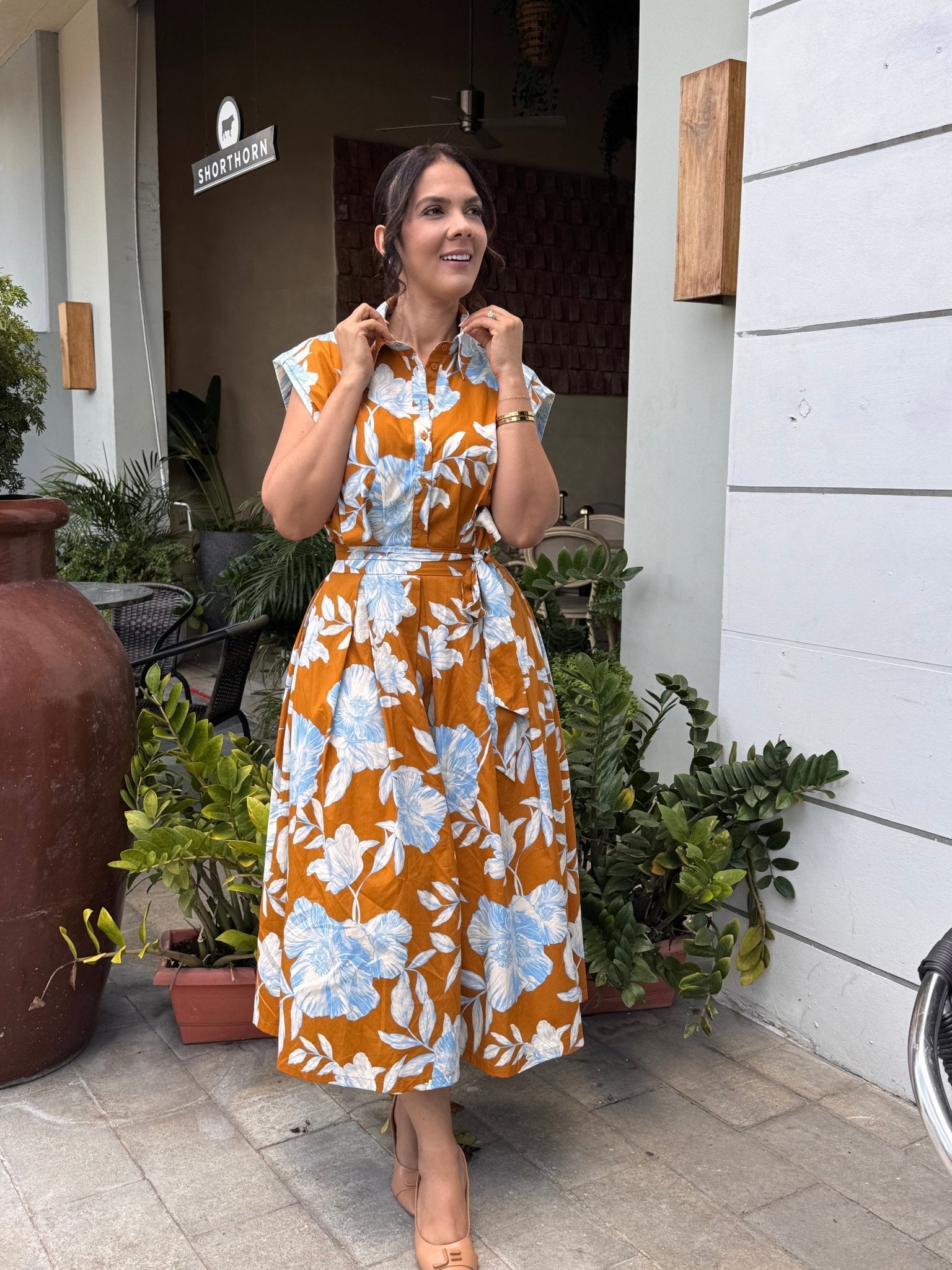 sleeveless floral dress - Bonitafashionrd Dress