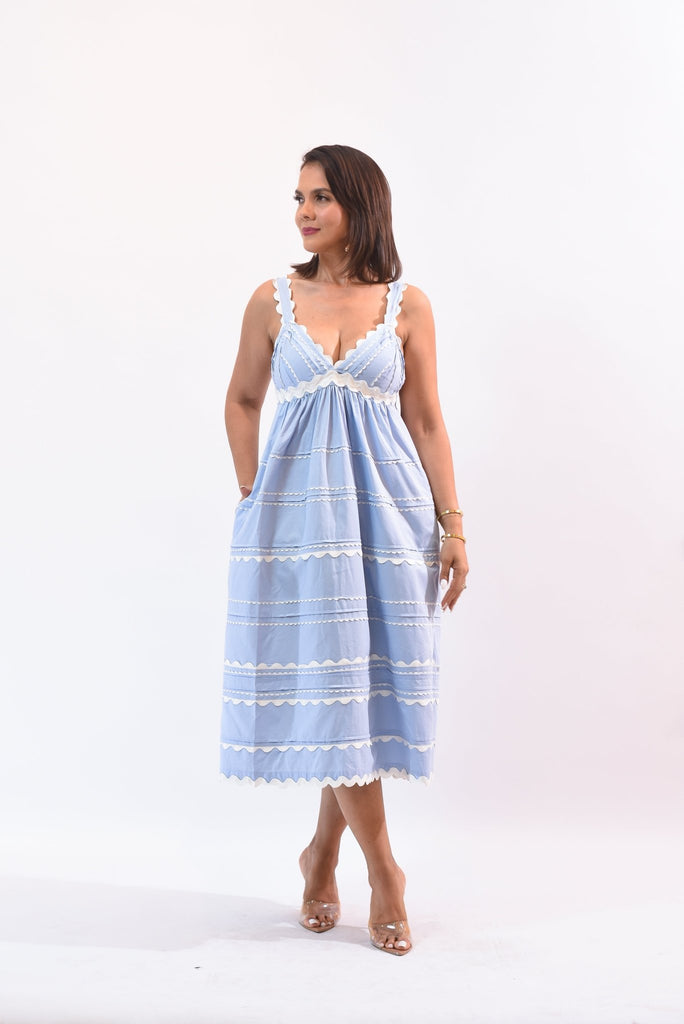Beautiful Dress Blue - Bonitafashionrd