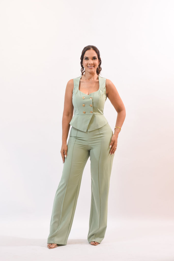 My Biggest Pant Set Hunter Green - Bonitafashionrd