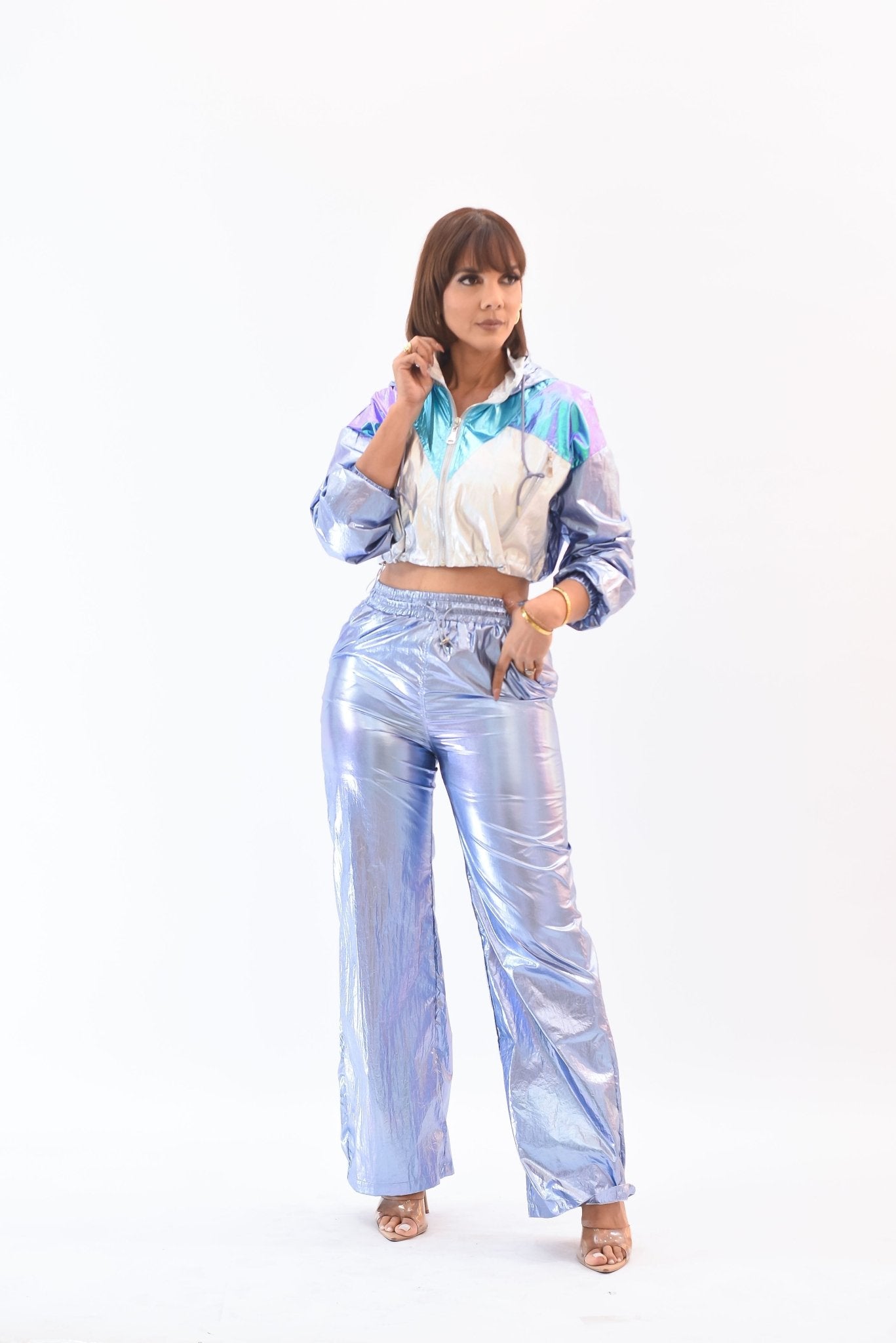 Let’s Bright Metalic Pant Set - Bonitafashionrd