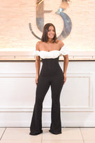 The Amazing My Jumpsuit Black And White Osffhoulder - Bonitafashionrd