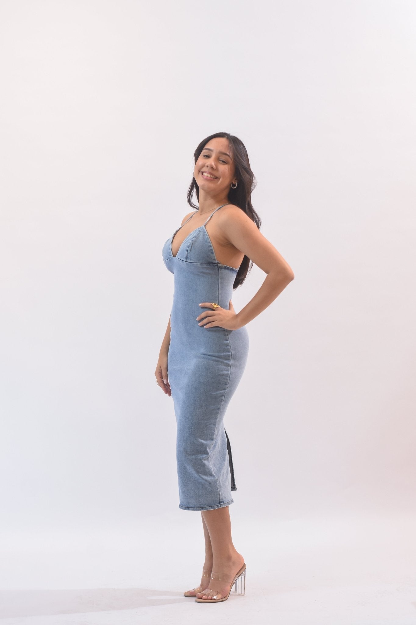 The Cutest Denim Dress - Bonitafashionrd