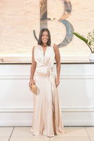 Time To Get Look Elegant Silk Dress - Bonitafashionrd
