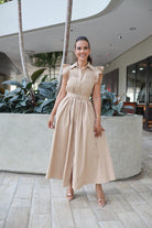 Essentially You Are Dress Beige - Bonitafashionrd