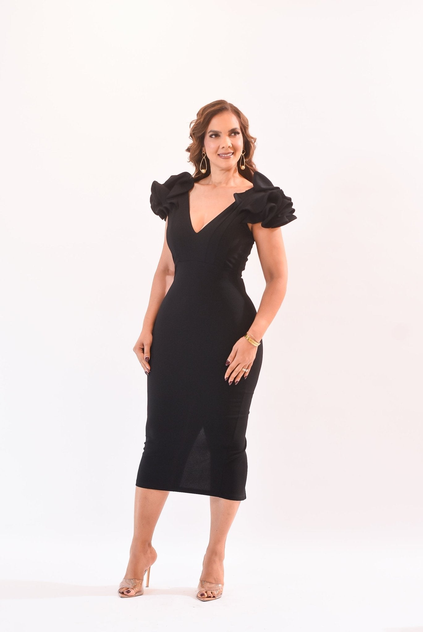 The Perfect Time Midi Dress Rufle - Bonitafashionrd