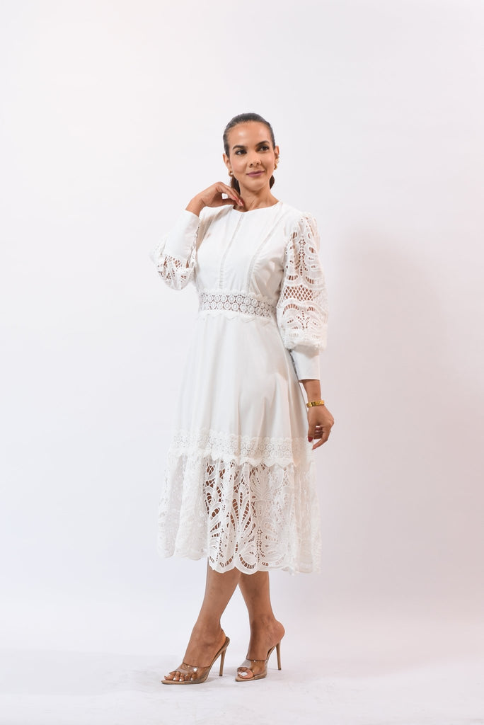 Beautiful And Elegant Dress White - Bonitafashionrd