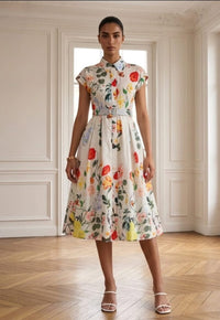 Just the Best Mothers Midi Dress Flawers